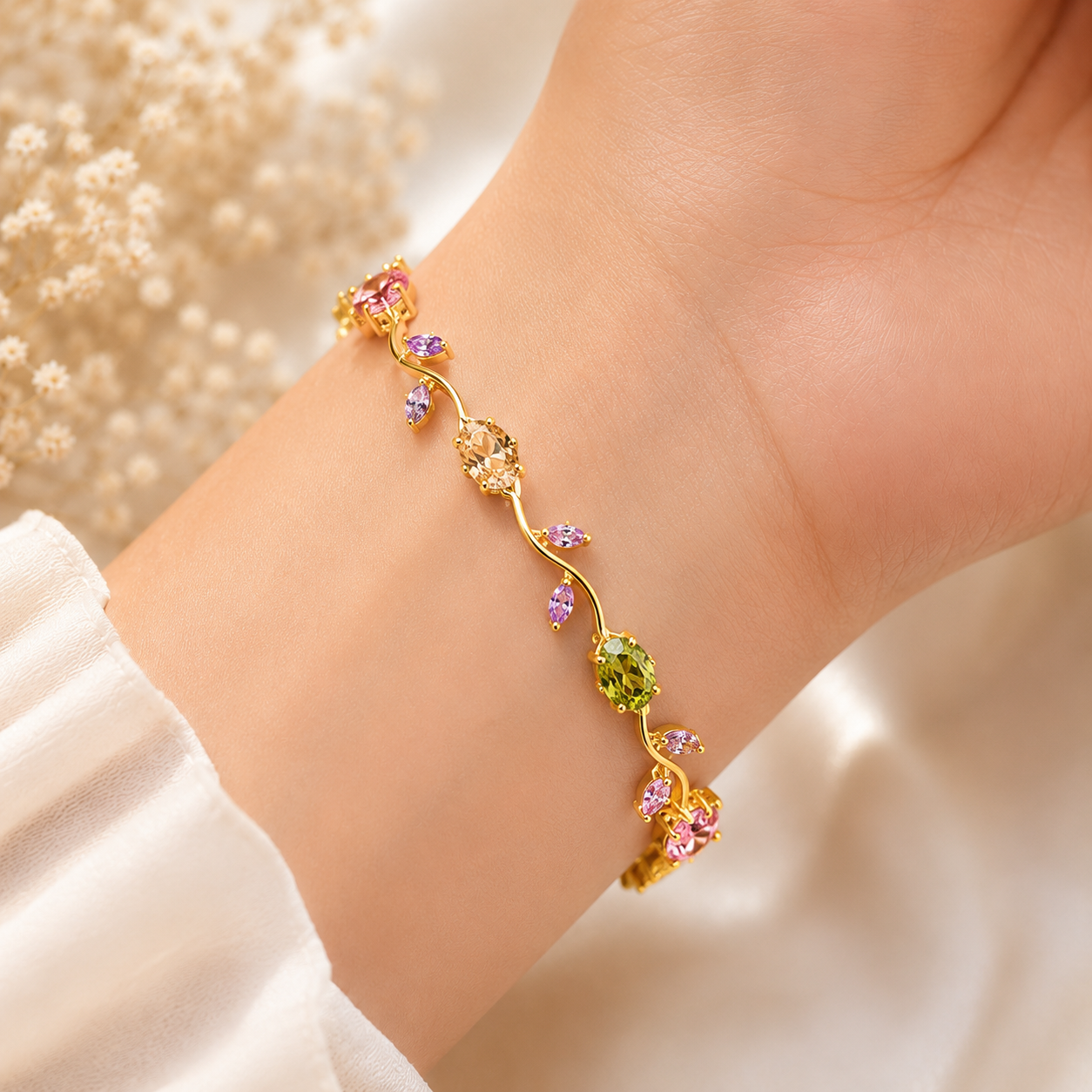 Tulip Bracelet – Elegant Floral Jewelry | Vionmart