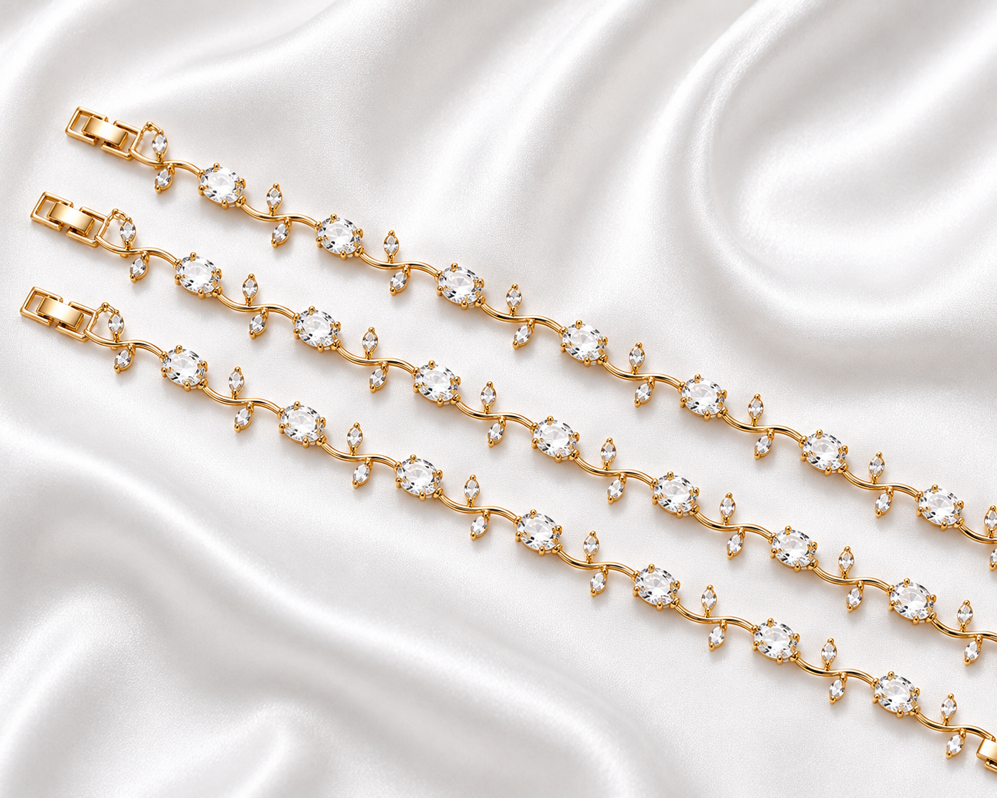 Tulip Bracelet – Elegant Floral Jewelry | Gold Plated | Vionmart