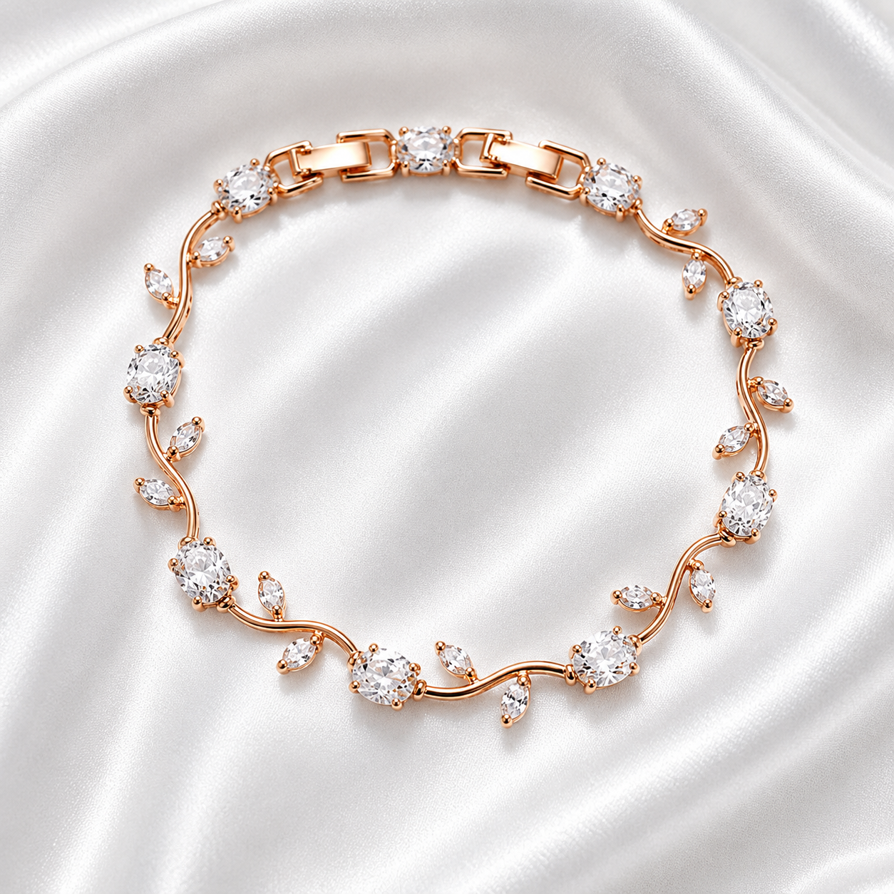 Tulip Bracelet – Elegant Floral Jewelry | Gold Plated | Vionmart
